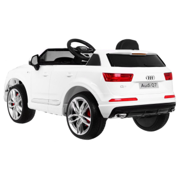 Audi Q7 Quattro S-Line na akumulator Biały + Pilot + Wolny Start + EVA + Radio MP3 LED